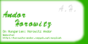 andor horowitz business card
